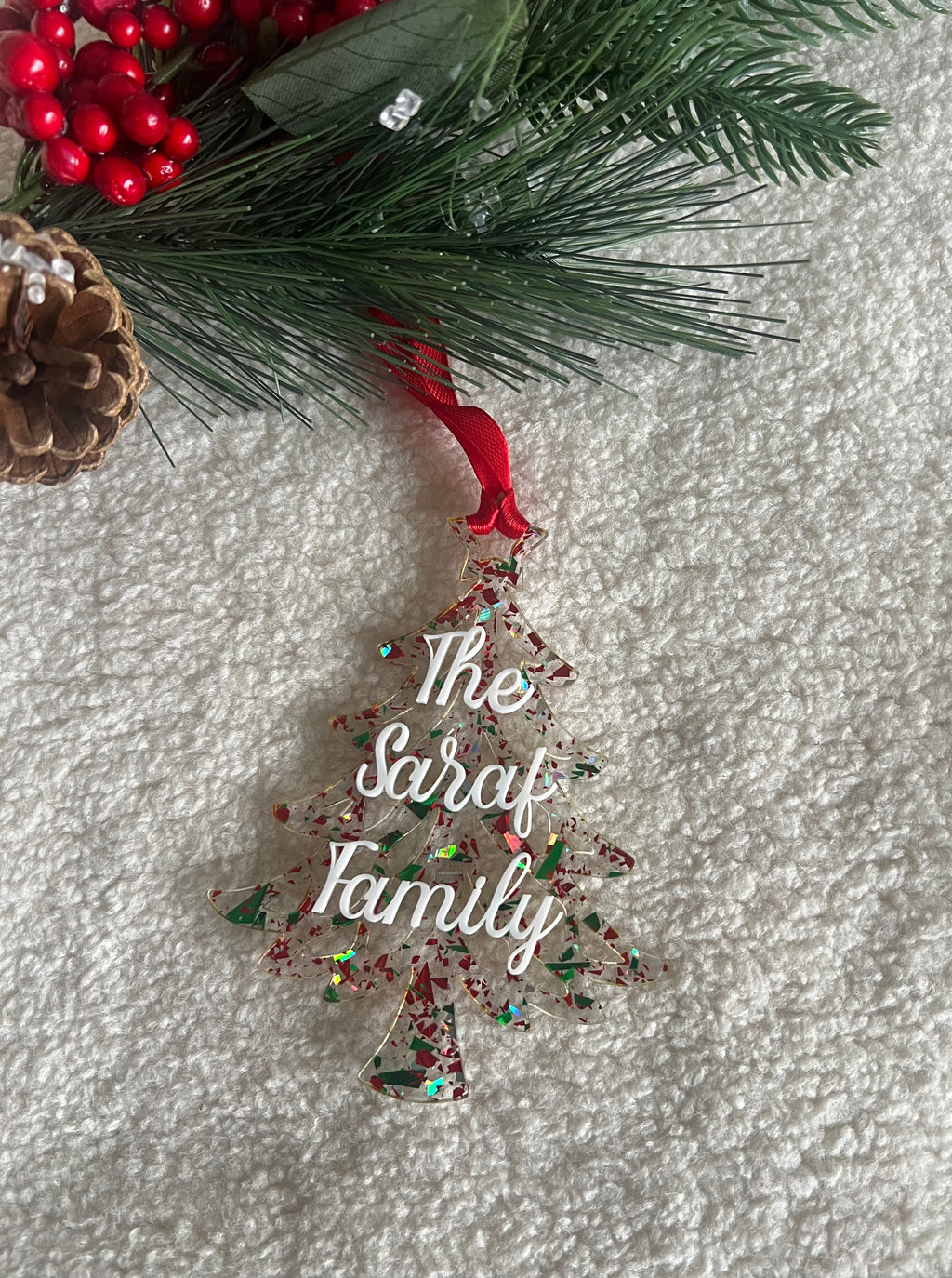 Acrylic Christmas Tree Ornament