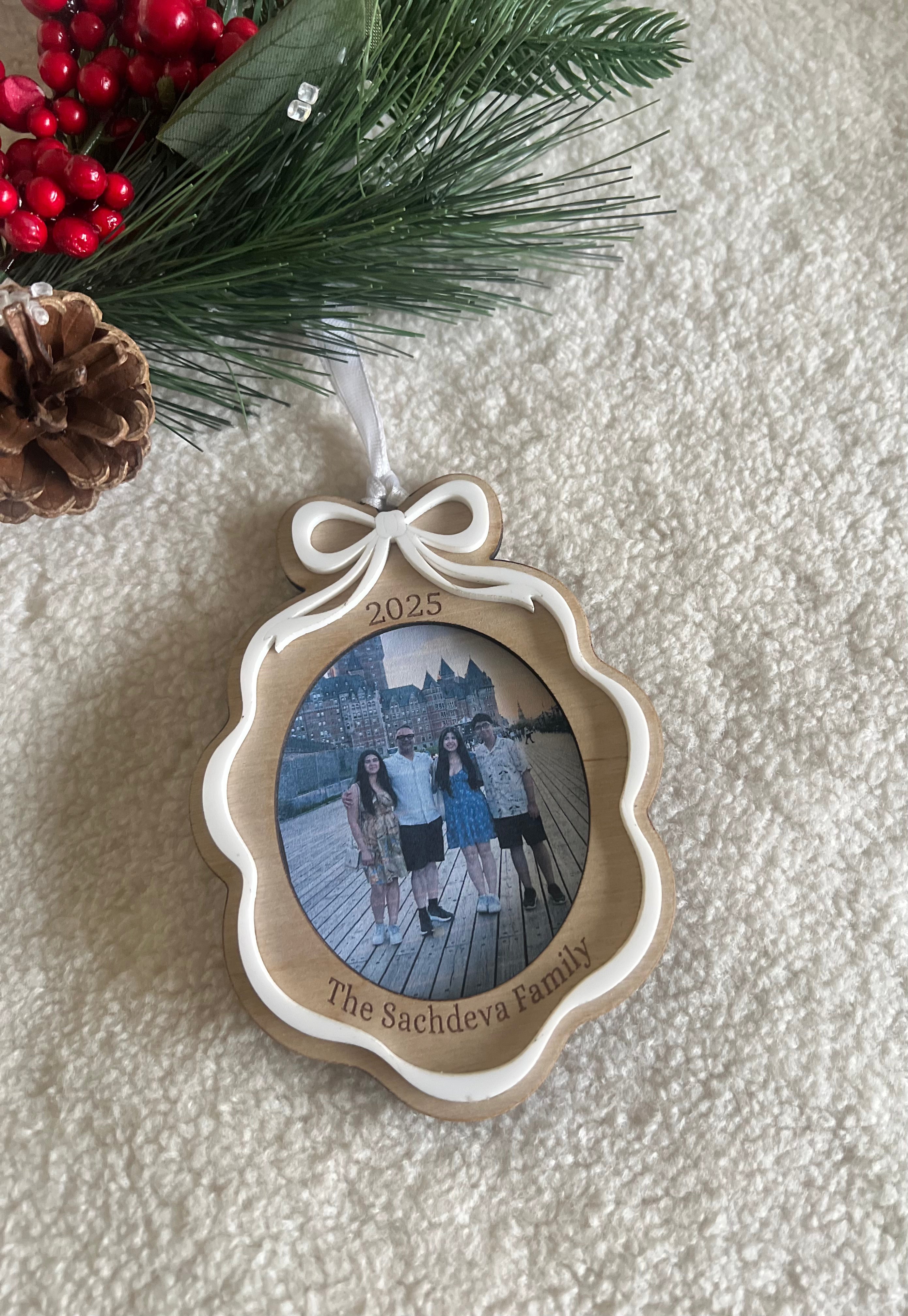 Bow Photo Frame Ornament