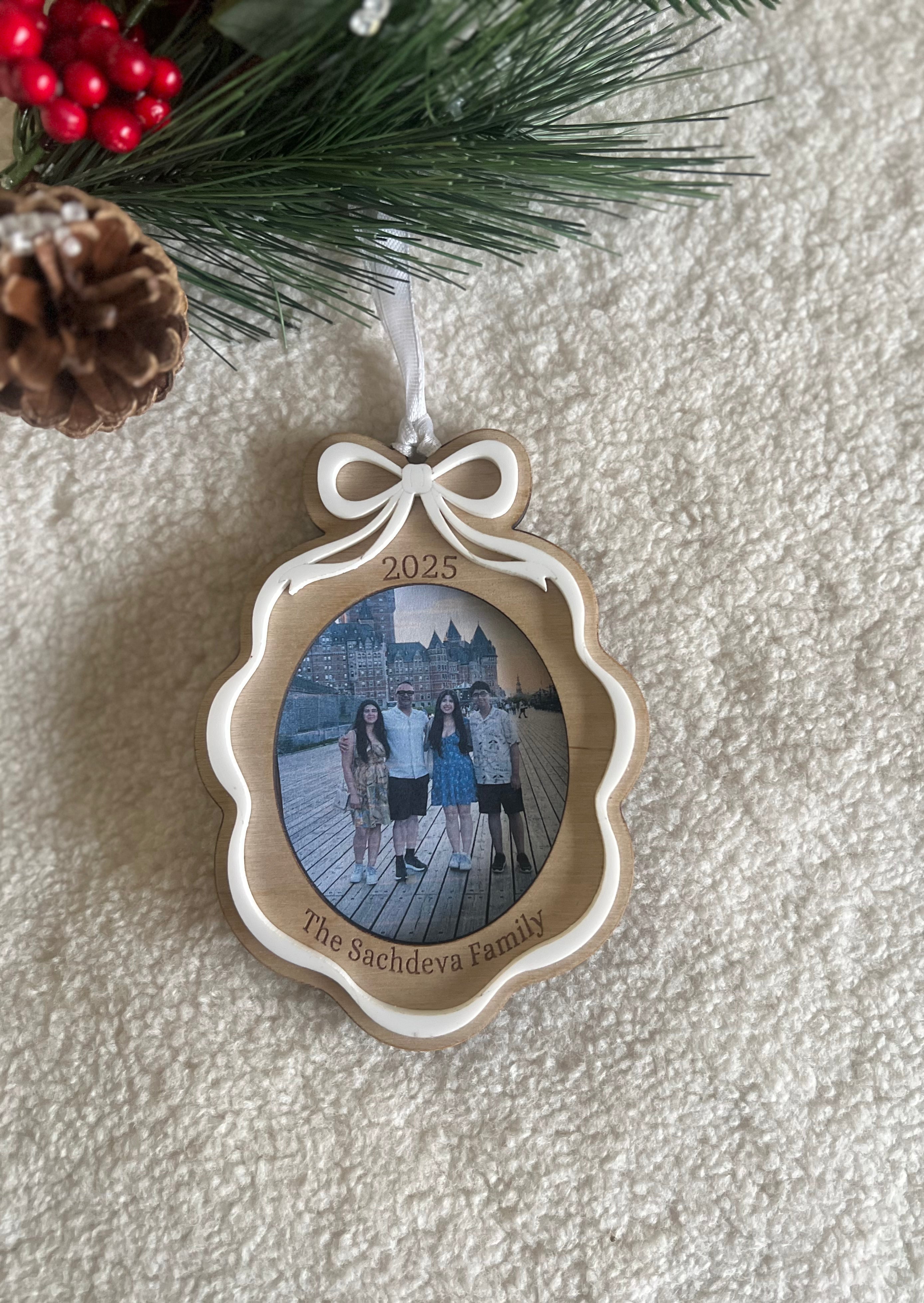 Bow Photo Frame Ornament