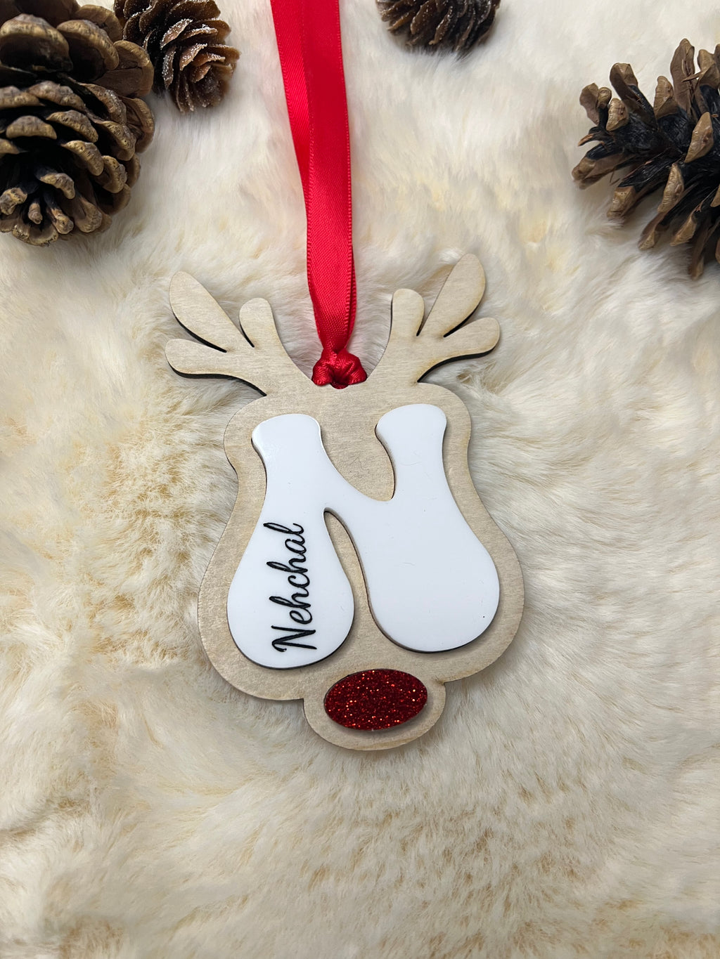 Rudolph Initial Ornament