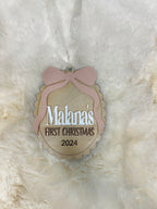 First Christmas Bow Ornament