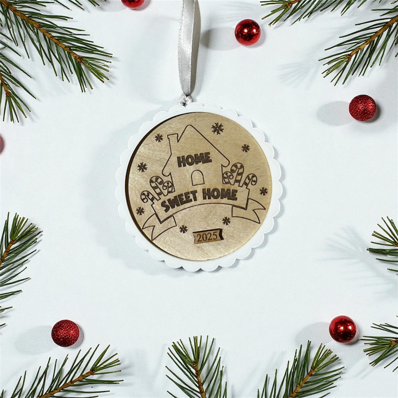 Home Sweet Home Scallop Ornament