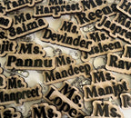 Wood & Acrylic Name Keychain
