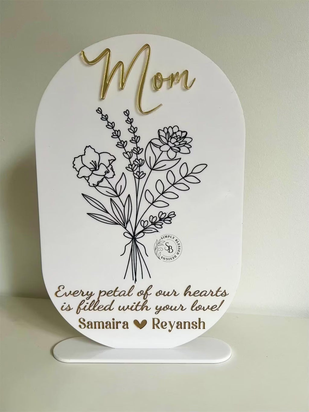 Birth Flower Bouquet Plaque