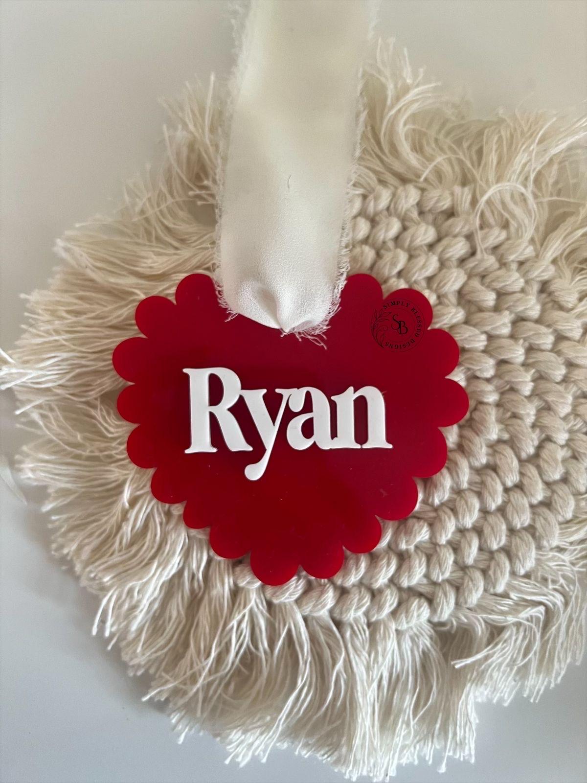 Acrylic Heart Gift Tag