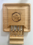 Square Cheeseboard with Utensil Drawer