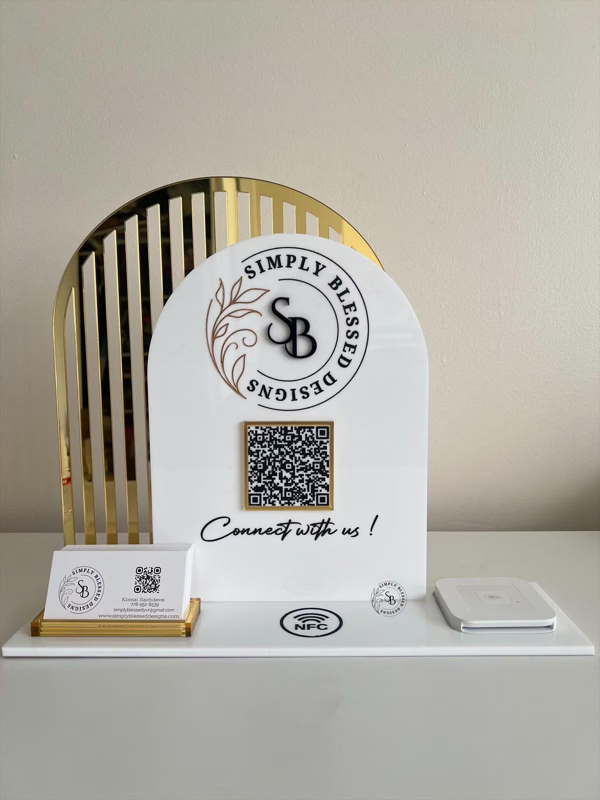 Full Double Arch Business Sign & Square Reader