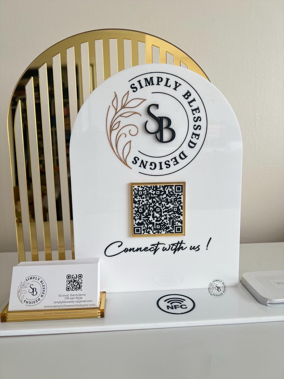 Full Double Arch Business Sign & Square Reader
