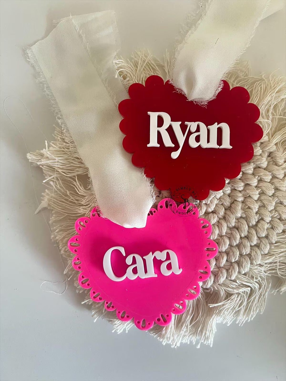 Acrylic Heart Gift Tag