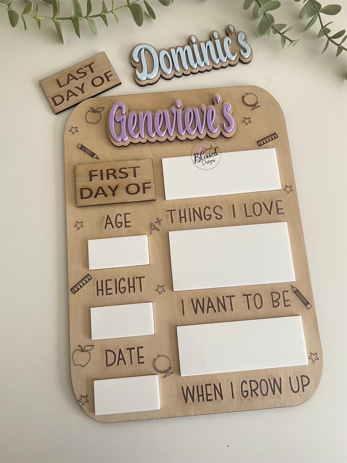 Classic First Day and Last Day of School Sign