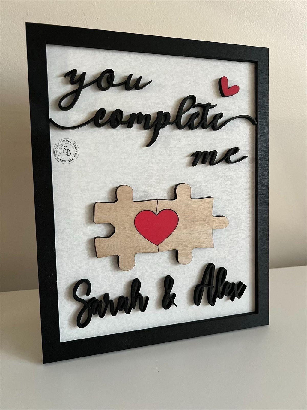 You Complete Me Wooden Personalized Sign