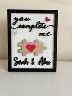 You Complete Me Wooden Personalized Sign