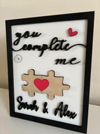 You Complete Me Wooden Personalized Sign