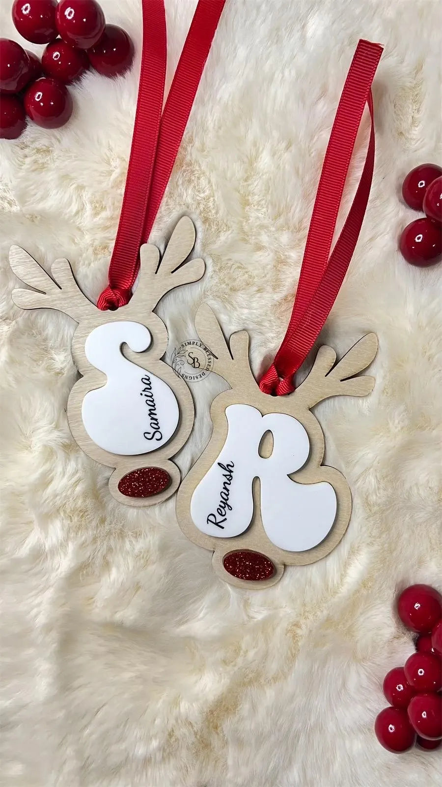 Rudolph Initial Ornament
