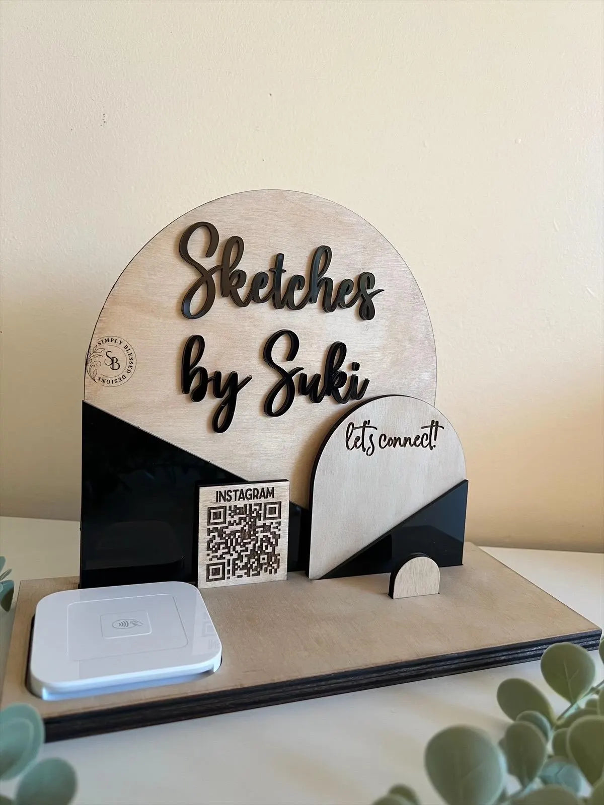 Wood & Acrylic Business Sign