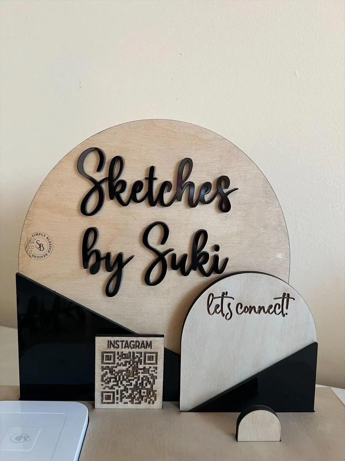 Wood & Acrylic Business Sign